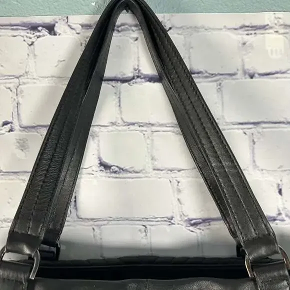 Vince Camuto Black Quilted Leather Tote Bag - Picture 7 of 9